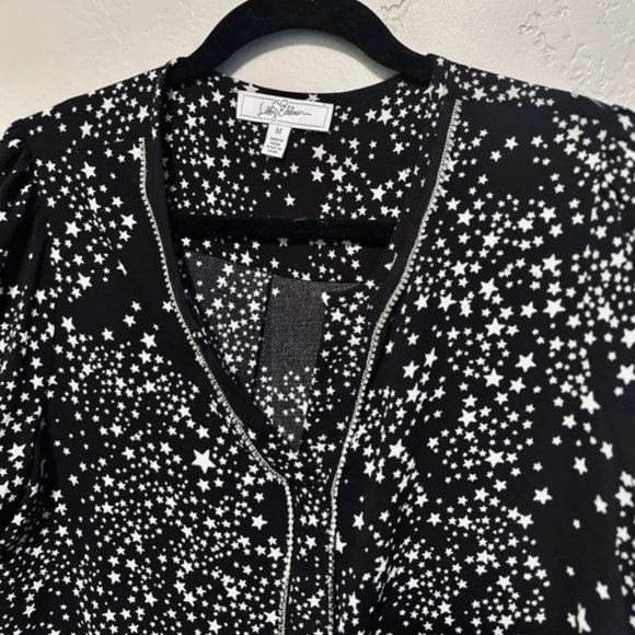 Sam Edelman Star Blouse Embellished Rhinestones & Bell Sleeve MEDIUM NEW - Picture 7 of 16